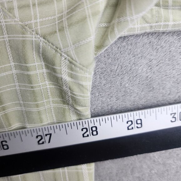 Mens Green Plaid Island Shores Shirt Short Sleeve Button Up Size XXL - Picture 8 of 10